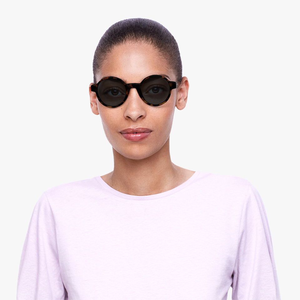 Lunettes de soleil PHILO écaille - Vue de face