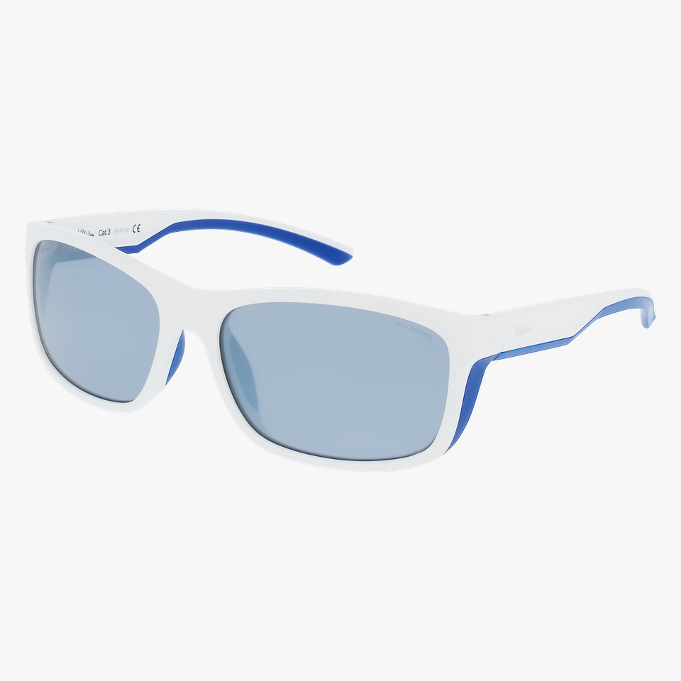 Lunettes de soleil SAIL POLARIZED blanc/bleu - Vue de face