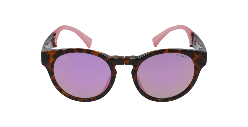 LUNETTES DE SOLEIL femme SLALOM écaille/rose - Vue de face