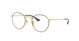 Lunettes de vue 0RX3447V dorée/noir - Vue de face