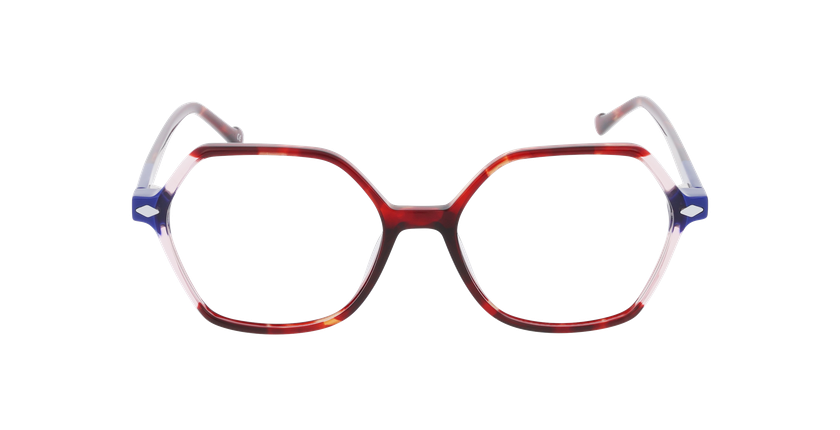 Lunettes de vue femme MAGIC279 écaille/rouge - Vue de face