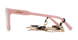 Lunettes de vue femme CARACTÈRES REVEUSE rose/dorée - Vue de face