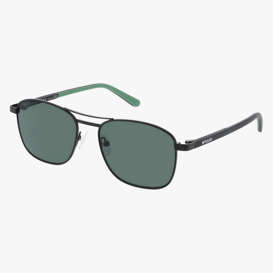 Lunettes de soleil homme LANDON POLARIZED noir - Vue de face