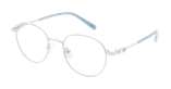 Lunettes de vue femme LUCIE argenté/bleu - Vue de face