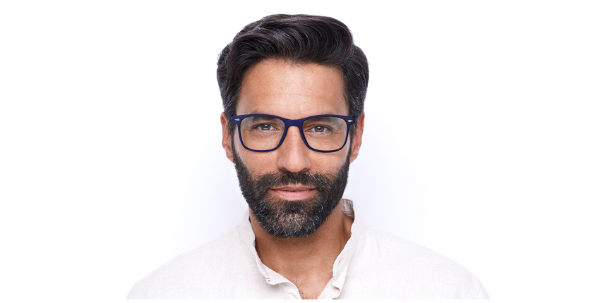 LUNETTES DE VUE homme BASTIAN bleu - Vue de face