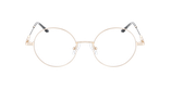 Lunettes de vue femme ADRIANA dorée/noir - Vue de face