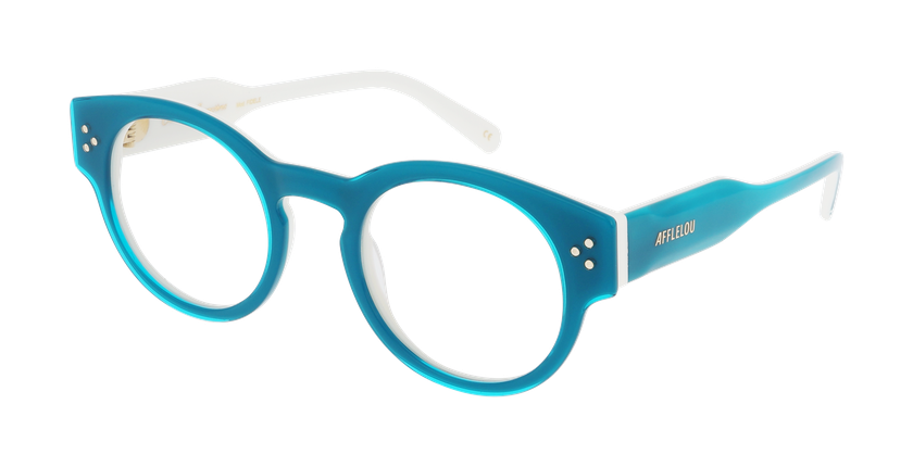 Lunettes de vue femme CARACTÈRES FIDÈLE bleu - Vue de face