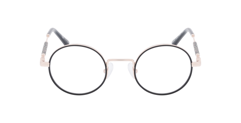 Lunettes de vue femme MAGIC193 noir/dorée - Vue de face