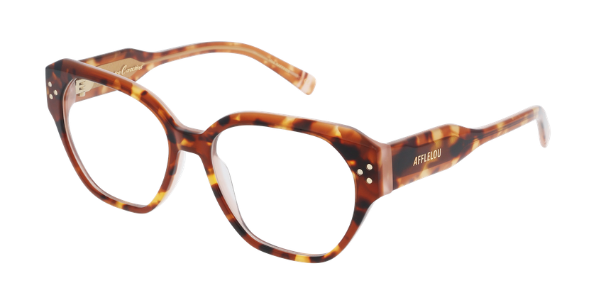 Lunettes de vue femme CARACTÈRES RAFFINÉE écaille/rouge - Vue de face