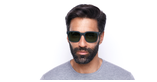 LUNETTES DE SOLEIL homme L967S bleu nuit - Vue de face