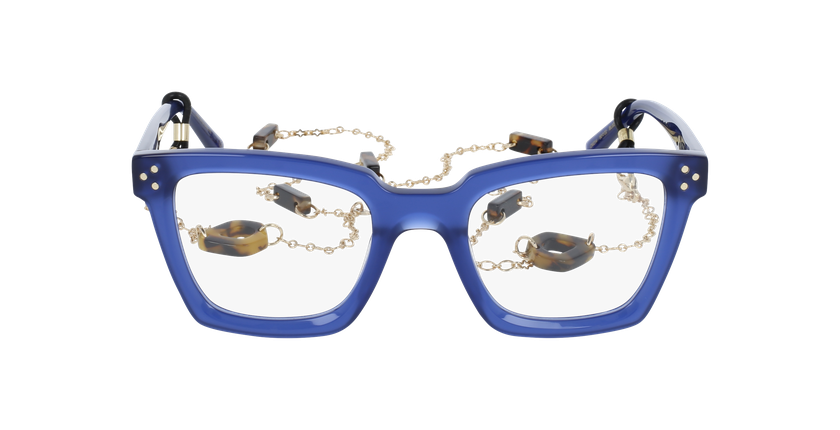 Lunettes de vue femme CARACTÈRES MYSTERIEUSE bleu/violet - Vue de face