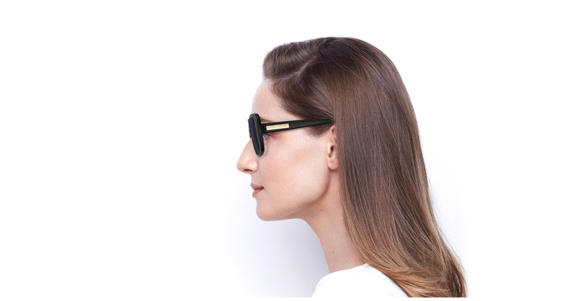 LUNETTES DE SOLEIL femme MARC 423/S noir/bleu - Vue de côté
