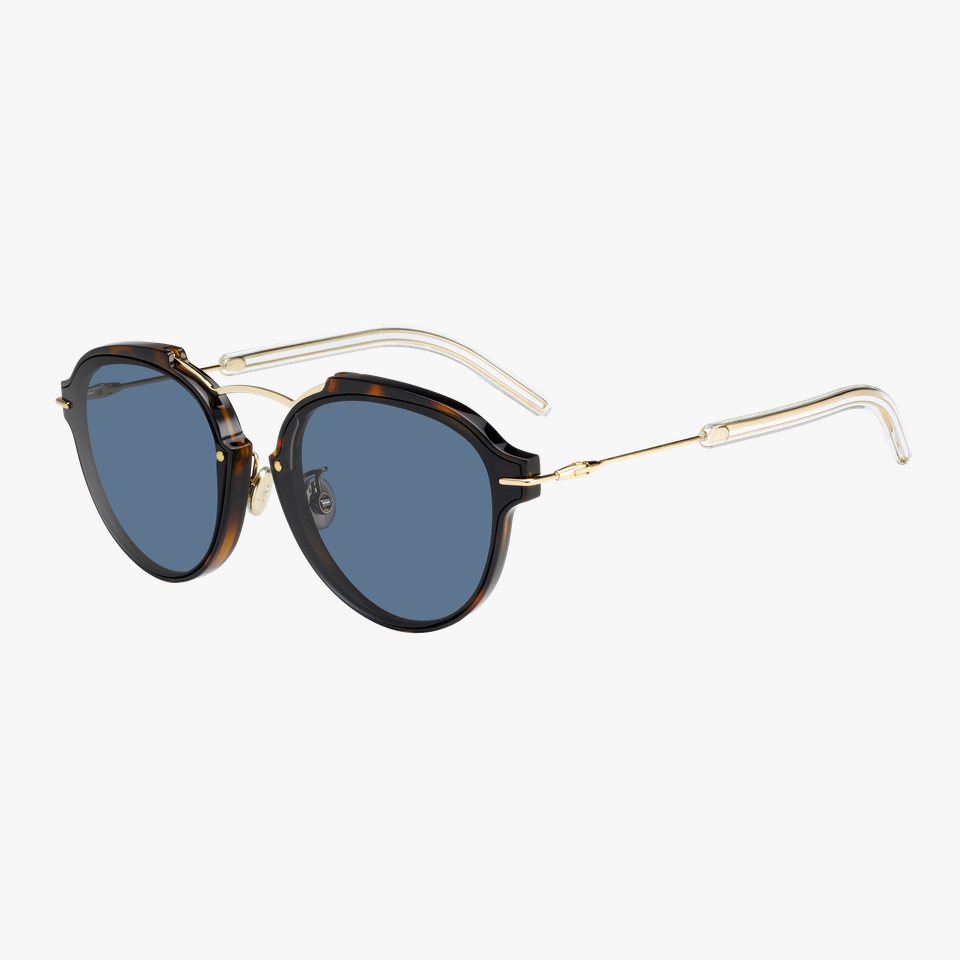 Lunettes de soleil femme DIORECLAT écaille/argenté - Vue de face