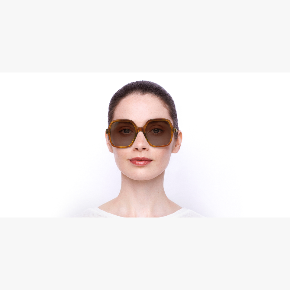 Lunettes de soleil femme GG1072S écaille - Vue de face