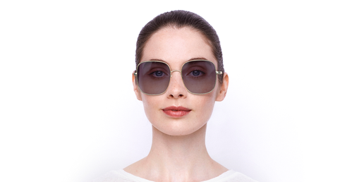 LUNETTES DE SOLEIL femme LO159S doré/bleu