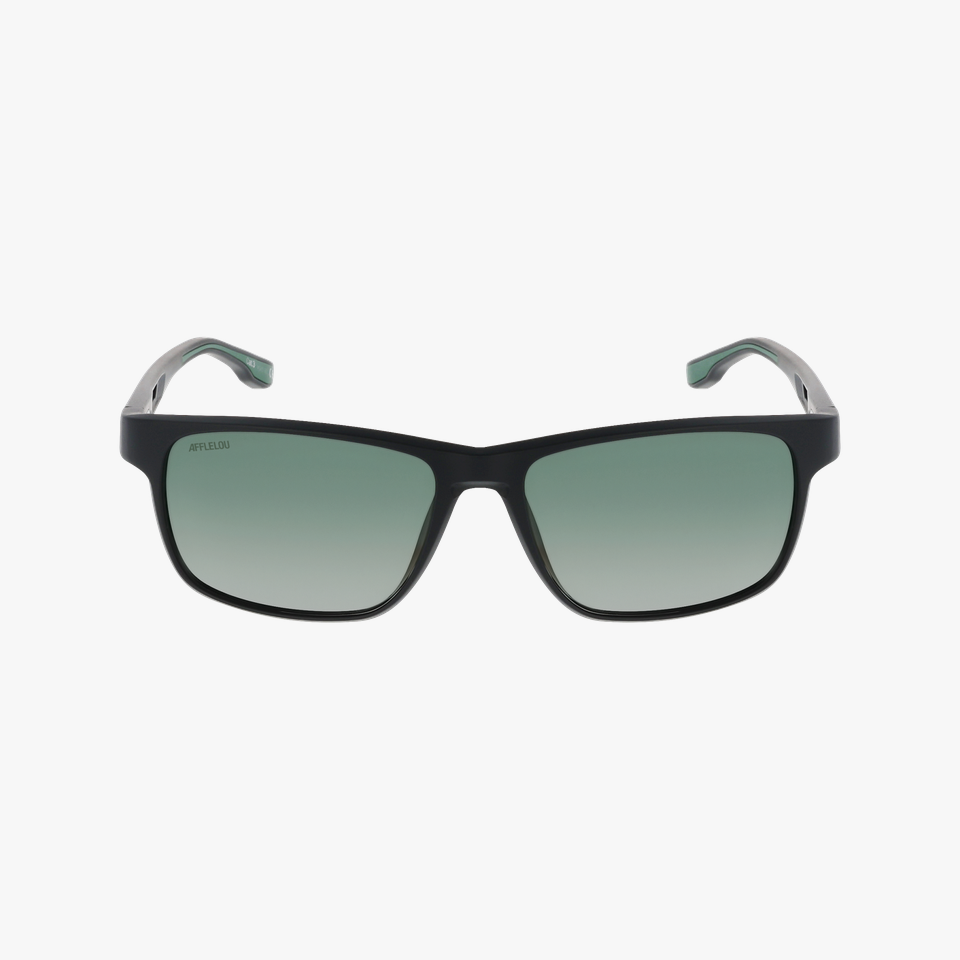 Lunettes de soleil homme TATE POLARIZED noir/vert - Vue de face