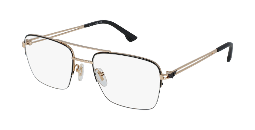 LUNETTES DE VUE homme VPL879 doré/rose - vue de 3/4