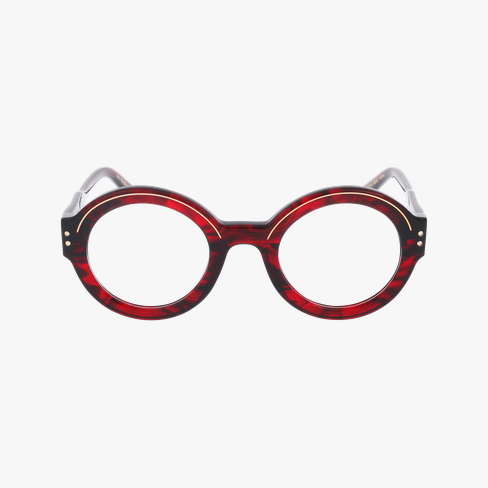 Lunettes de vue femme CARACTERES FIL D'OR PERSPICACE rouge