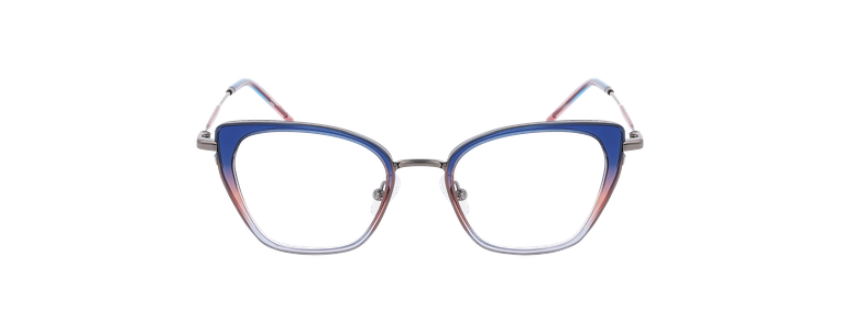 Lunettes de vue femme MAGIC219 bleu/gris - Vue de face