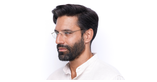 LUNETTES DE VUE homme MAGIC 138 doré/bleu - vue de 3/4
