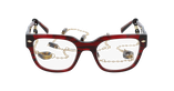 Lunettes de vue femme CARACTÈRES AUDACIEUSE rouge marbré - Vue de face
