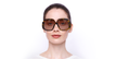 LUNETTES DE SOLEIL femme LO709S écaille - Vue de face