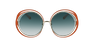 Lunettes de soleil femme CE155S dorée/marron