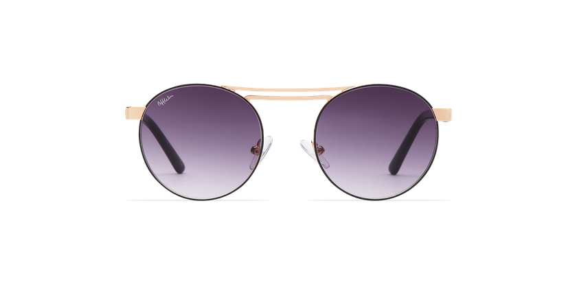 LUNETTES DE SOLEIL femme ROMY noir/doré - Vue de face