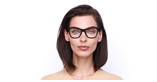 Lunettes de vue femme DG3374 noir - Vue de face