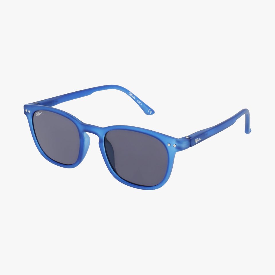 Lunettes de soleil enfant VALME bleu/bleu foncé mat - Vue de 3/4