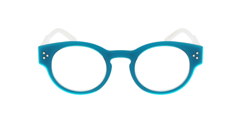 Lunettes de vue femme CARACTÈRES FIDÈLE bleu - Vue de face