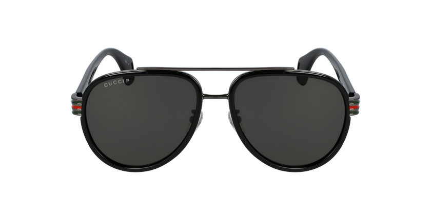 LUNETTES DE SOLEIL homme GG0447S noir - Vue de face