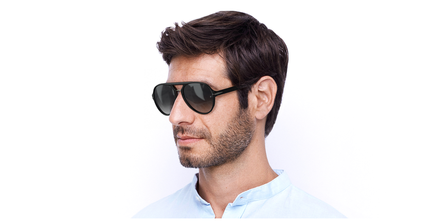 LUNETTES DE SOLEIL homme DB 7005/S noir - vue de 3/4