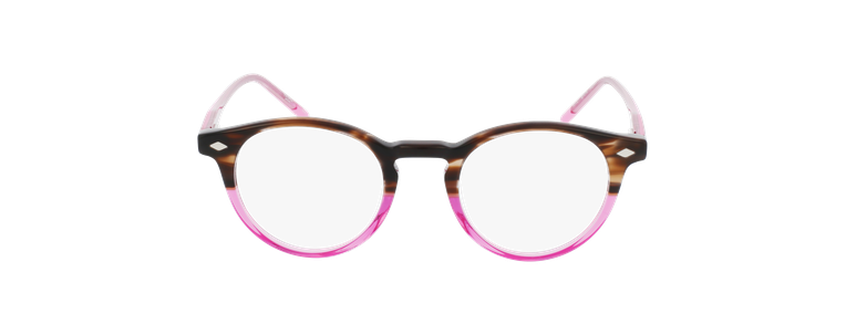 Lunettes de vue femme MAGIC 147 marron/rose - Vue de face