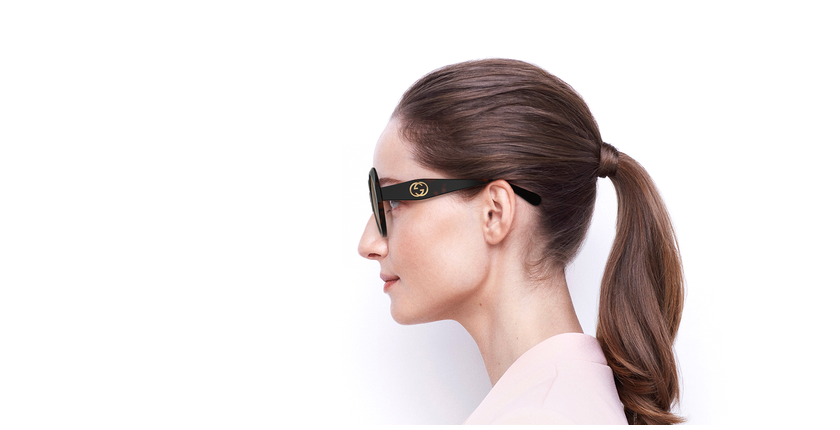 LUNETTES DE SOLEIL femme GG0797S noir - Vue de côté