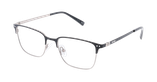 Lunettes de vue homme NATHEO noir/argenté - Vue de face