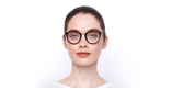 LUNETTES DE VUE femme MAGIC NAWELL noir/doré - Vue de face