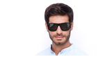 LUNETTES DE SOLEIL homme GG0010S noir - Vue de face