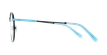 LUNETTES DE VUE femme MELINA noir/turquoise - Vue de côté