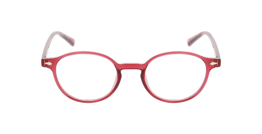Lunettes de vue homme HARVEY rouge - Vue de face