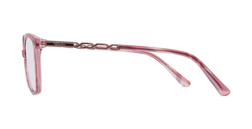 Lunettes de vue femme MAGIC255 rose/dorée - Vue de face