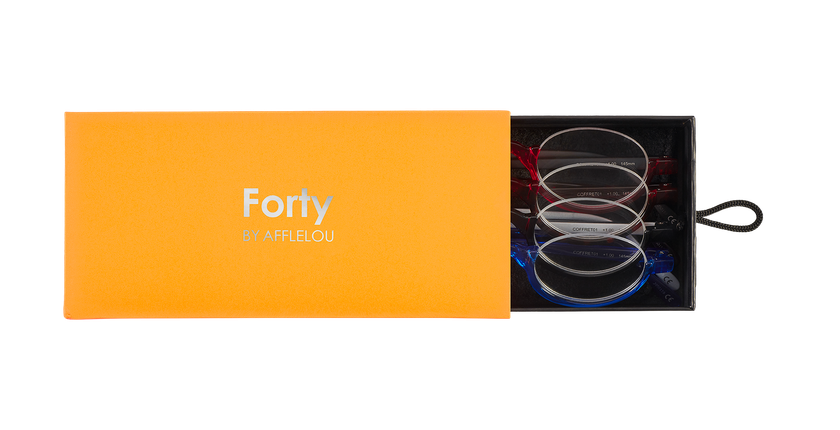 LUNETTES DE VUE FORTY COFFRET 01 orange - Vue de face