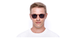 LUNETTES DE VUE FORTY solaire Bordeaux rouge/rouge - Vue de face