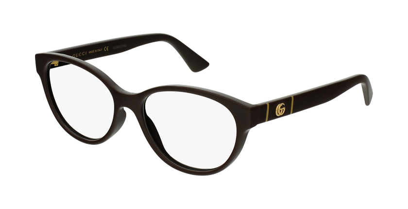 LUNETTES DE VUE femme GG0633O marron - vue de 3/4