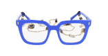 Lunettes de vue femme CARACTÈRES REVEUSE bleu - Vue de face