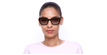 LUNETTES DE SOLEIL femme MINA écaille/doré - Vue de face