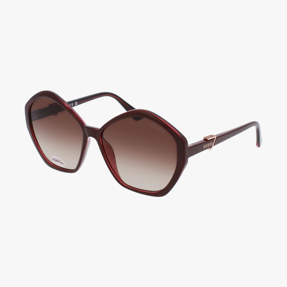 Lunettes de soleil femme GU7813 bordeaux/marron - Vue de face