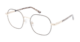Lunettes de vue femme MARIELLE noir/dorée - Vue de face