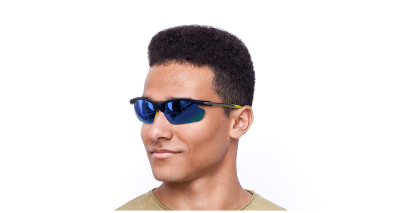 LUNETTES DE SOLEIL homme Leisure bleu - vue de 3/4