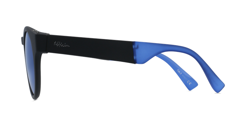 LUNETTES DE SOLEIL femme SLALOM noir/bleu - Vue de côté